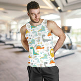 Cute funny kids dinosaurs pattern Men Tank Top