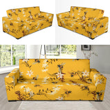 Bee Flower Pattern Sofa Slipcover