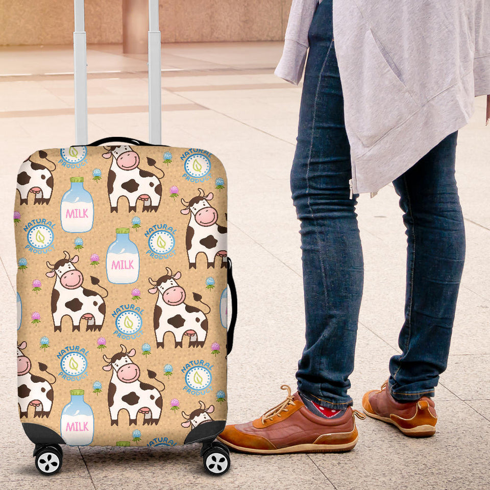 Cow Bottle Of Milk Pattern Luggage Covers