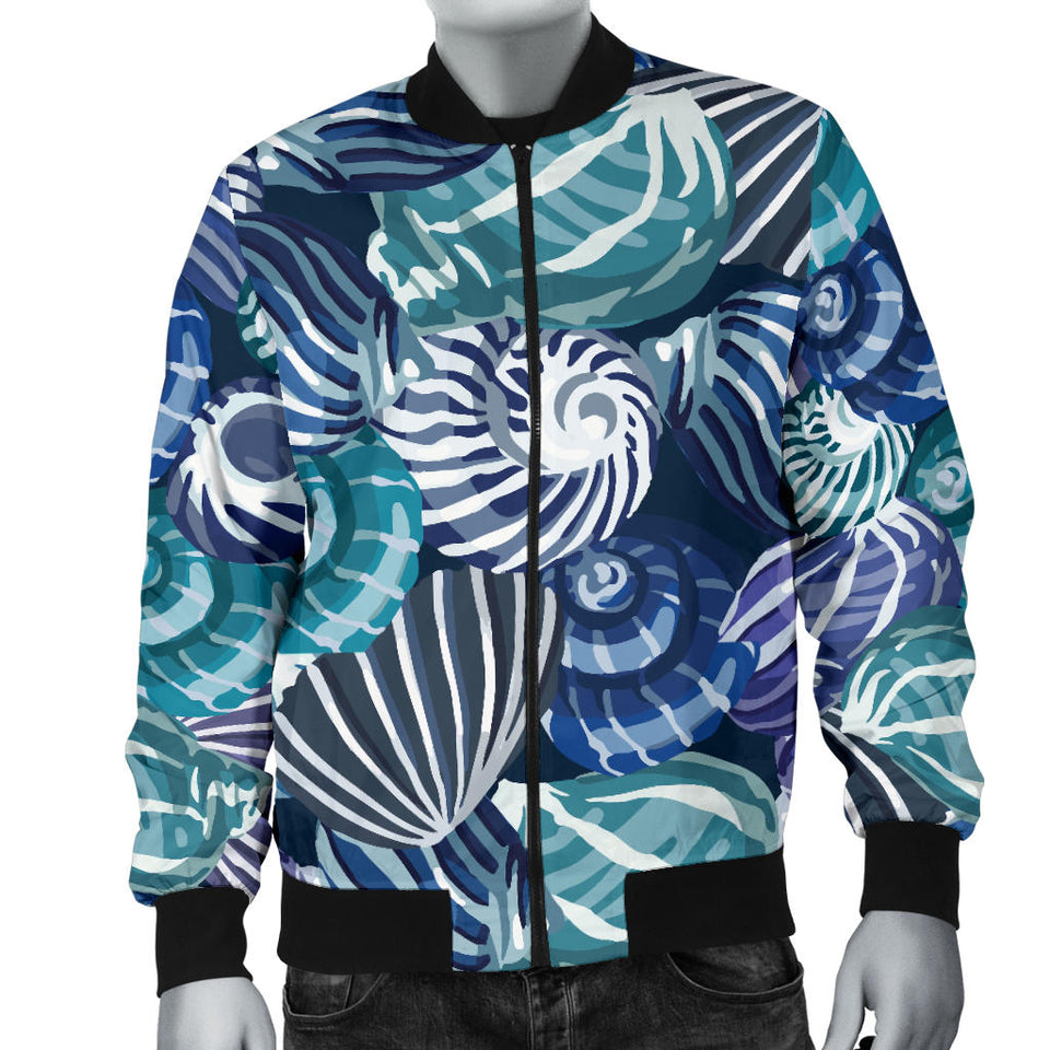 Shell Design Pattern Men'S Bomber Jacket