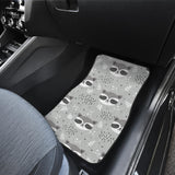 Cute Raccoons Leaves Dot Front And Back Car Mats