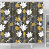Beautiful Gold Autumn Maple Leaf Pattern Shower Curtain Fulfilled In US