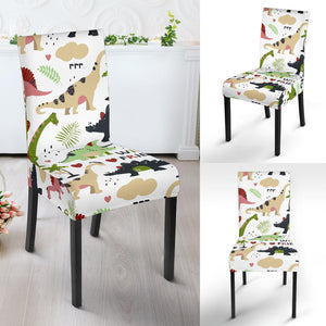 Cute Dinosaurs Pattern Dining Chair Slipcover