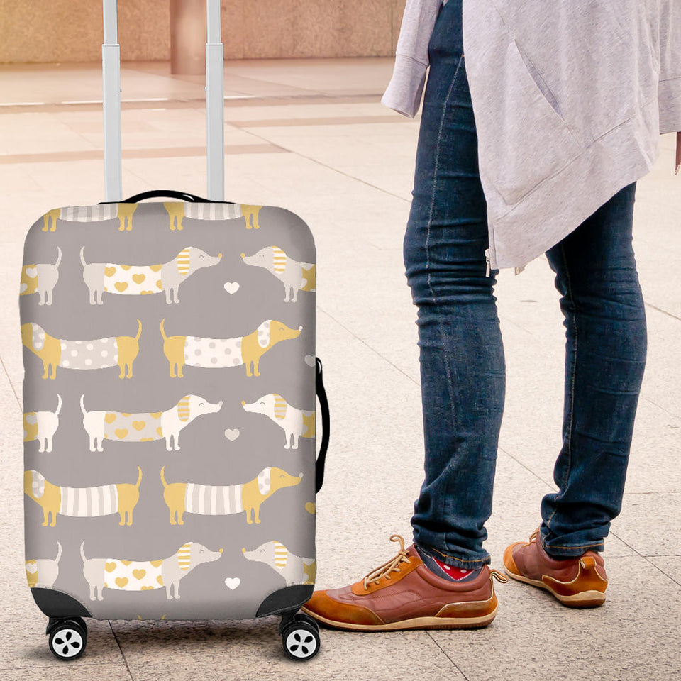 Cute Dachshund Dog Pattern Luggage Covers