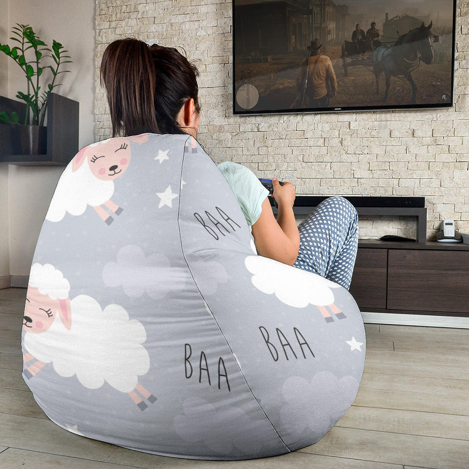 Sweet Dreams Sheep Pattern Bean Bag Cover