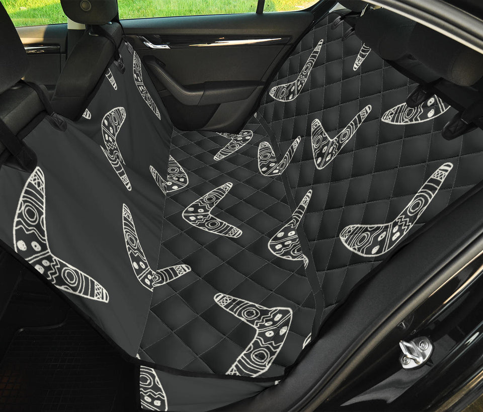 Hand Drawn Boomerang Australian Aboriginal Ornament Dog Car Seat Covers