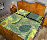 Avocado pattern Quilt Bed Set