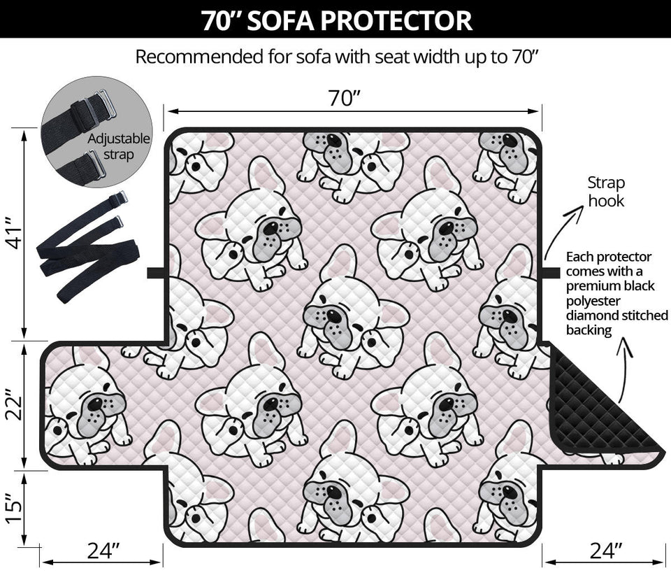 Cute french bulldog pattern Sofa Cover Protector