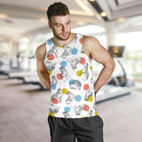 Siberian husky and colorful circle pattern Men Tank Top