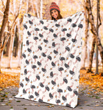 Ostrich Pattern Print Design 02 Premium Blanket