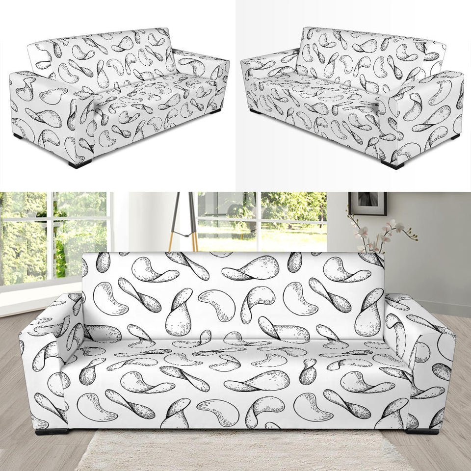 Potato Chips Pattern Print Design 04  Sofa Slipcover