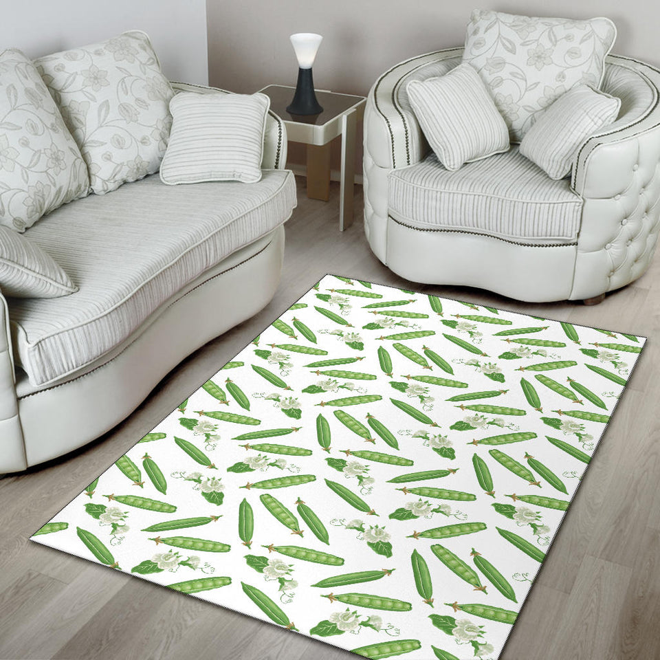 Green Peas Pattern Print Design 04 Area Rug