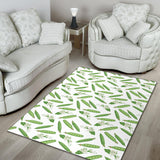 Green Peas Pattern Print Design 04 Area Rug