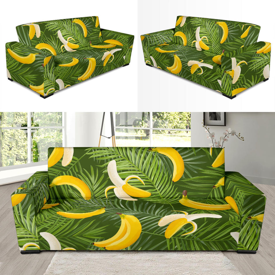 Banana Palm Leaves Pattern Sofa Slipcover