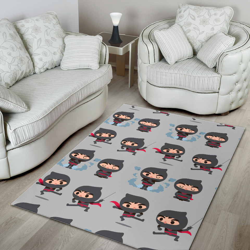 Cute Ninja Pattern Area Rug