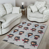 Cute Ninja Pattern Area Rug