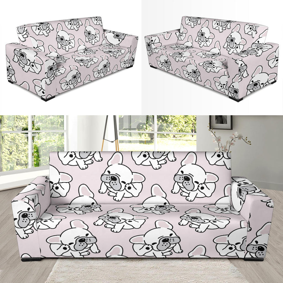 Cute French Bulldog Pattern Sofa Slipcover