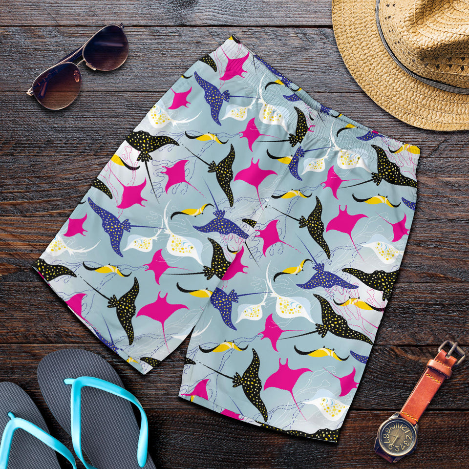 Stingray Pattern Print Design 01 Men Shorts