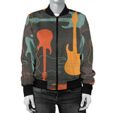 Electric Guitars Pattern Women'S Bomber Jacket