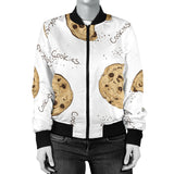 Sketch Style Cookie Pattern Women'S Bomber Jacket