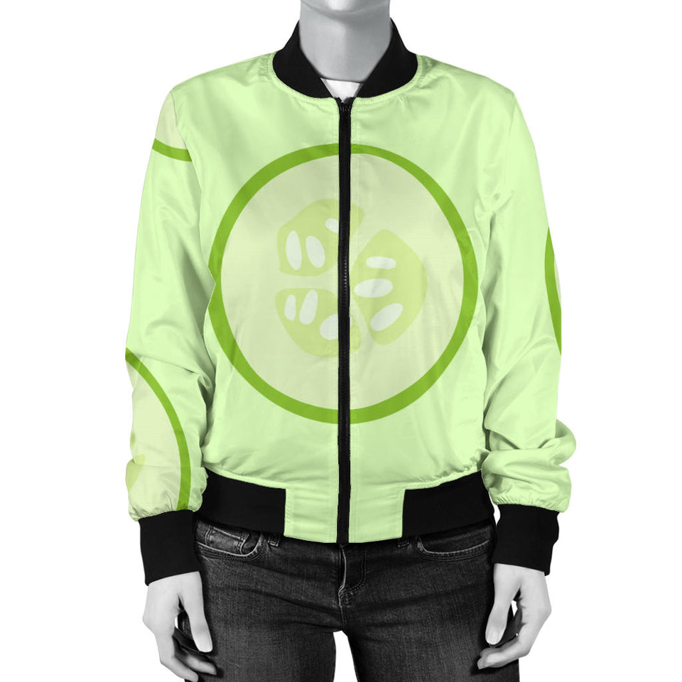 Cucumber Pattern Women'S Bomber Jacket