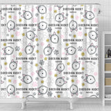 Siberian Husky Design Pattern Shower Curtain Fulfilled In US