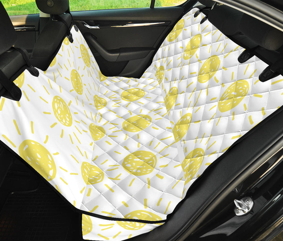 Hand Drawn Sun Pattern Dog Car Seat Covers