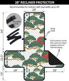 Bonsai red sun japanese pattern Recliner Cover Protector