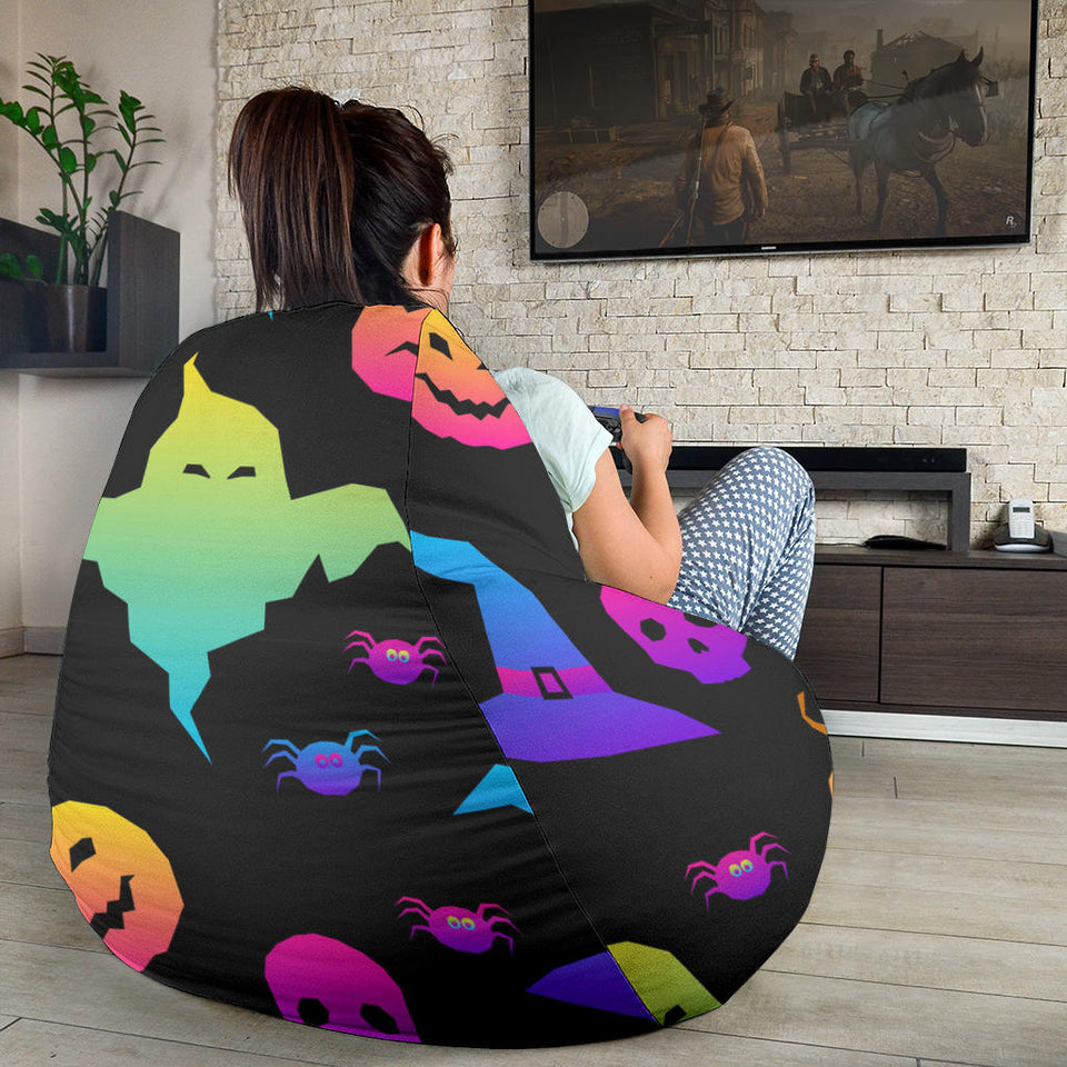 Colorful Halloween Background Bean Bag Cover