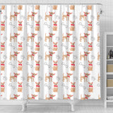 Chihuahua Bone Paw Pattern Shower Curtain Fulfilled In US