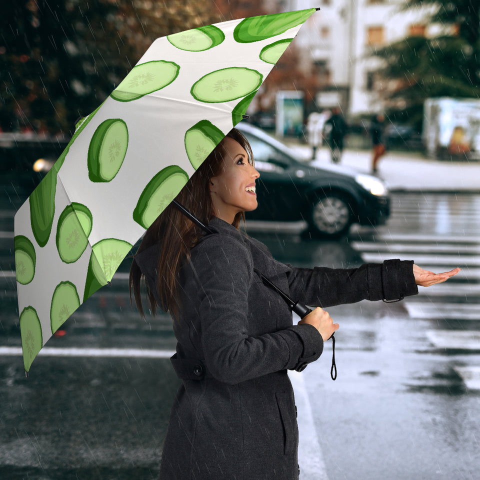 Cucumber Whole Slices Pattern Umbrella