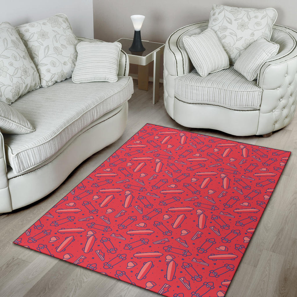 Skate Board Pattern Print Design 01 Area Rug