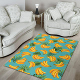 Banana Palm Leaves Pattern Background Area Rug