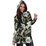 Japanese Crane Ornament Elements Women'S Hoodie Dress