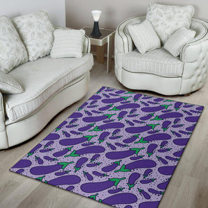 Eggplant Pattern Print Design 03 Area Rug