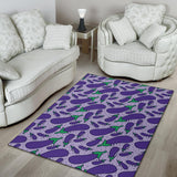 Eggplant Pattern Print Design 03 Area Rug