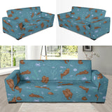 Sea Otters Pattern Sofa Slipcover