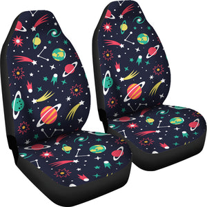 Colorful Space Pattern Planet Star  Universal Fit Car Seat Covers