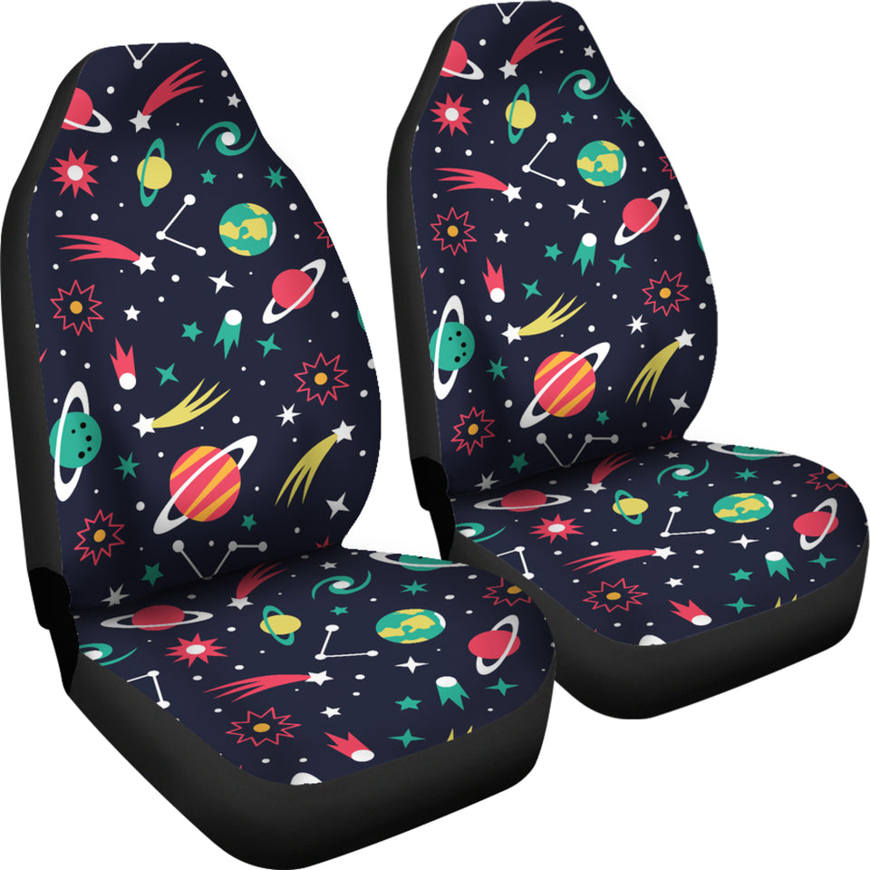 Colorful Space Pattern Planet Star  Universal Fit Car Seat Covers