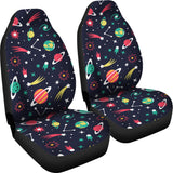Colorful Space Pattern Planet Star  Universal Fit Car Seat Covers