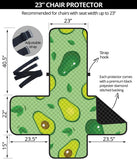 Avocado pattern green background Chair Cover Protector