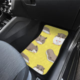 Cute Hamster Pattern Front And Back Car Mats