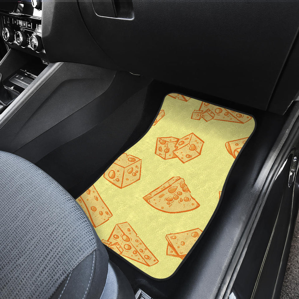 Cheese Design Pattern Front And Back Car Mats