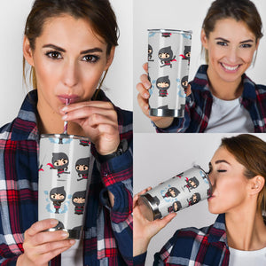 Cute Ninja Pattern Tumbler