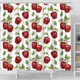 Red Apples Pattern Shower Curtain Fulfilled In US