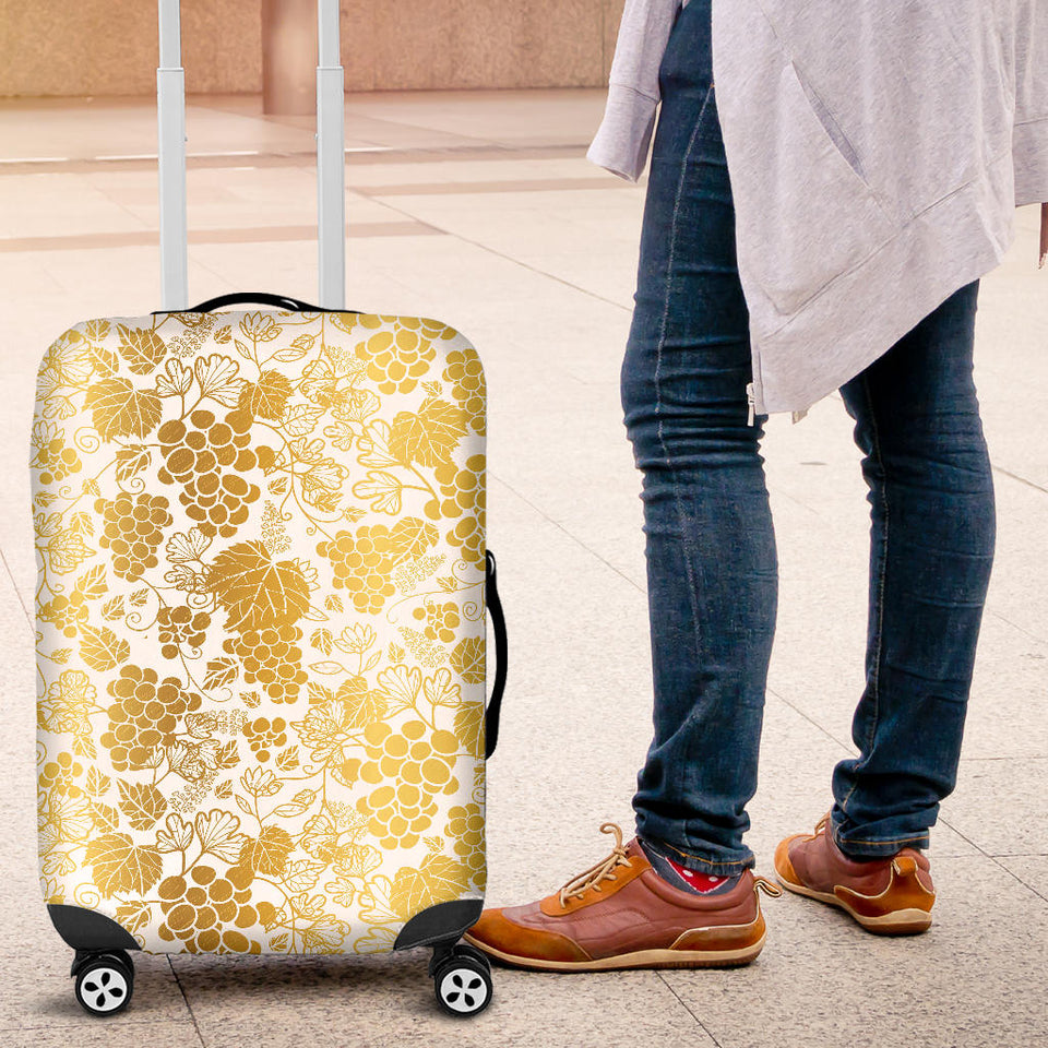 Gold Grape Pattern Luggage Covers