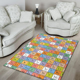 Chemistry Periodic Table Pattern Print Design 01 Area Rug