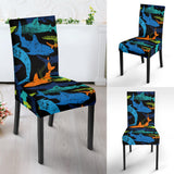 Colorful Shark Dining Chair Slipcover