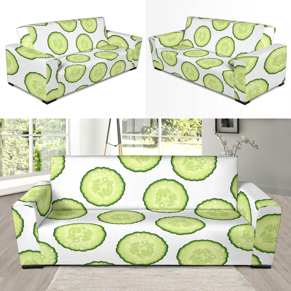 Cucumber Slices Pattern Sofa Slipcover