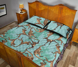 Monkey Palm tree background Quilt Bed Set
